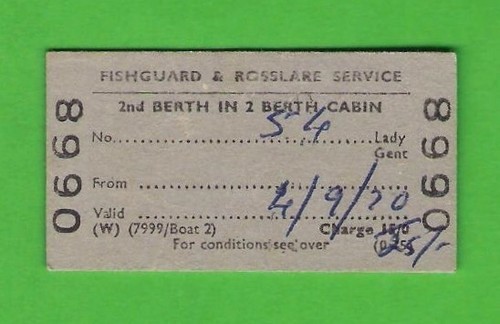 Ticket 2nd class berth - ticket,