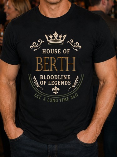 Berth surname men shirt - surname, men's