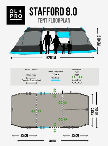 Olpro the stafford poled - stafford, tent