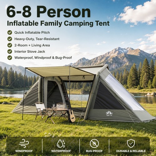 Night cat family air tent - family,